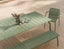 Roku Bench 190cm - Outdoor - Eucalyptus Green - Bench with Green Cushion