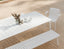 Roku Bench 190cm - Outdoor - White - Bench with Granite Grey Cushion