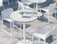 Roku Solara Compact Laminate High Bar Table - Outdoor - White