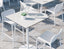 Roku Solara Compact Laminate High Bar Table - Outdoor - White - 75 Dia Top