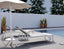 Alvor Sun Lounge - White - Light Grey Mesh