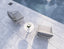 Kara Lounge Chair - Outdoor - Single - White - Granite Grey Cushions