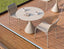 Kora Cafe Table 90cm Dia - Outdoor - Latte - Dune Ceramic Top