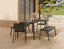 Roku Bench 120cm - Outdoor - Charcoal - Bench with Green Cushion