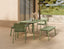 Roku Bench 120cm - Outdoor - Eucalyptus Green - Bench with Sandy Grey Cushion