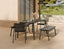Roku Bench 120cm - Outdoor - Charcoal - Bench with Green Cushion