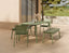 Roku Bench 120cm - Outdoor - Eucalyptus Green - Bench with Husk Cushion