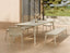 Roku Bench 190cm - Outdoor - Latte - Bench with Granite Grey Cushion