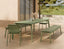 Roku Bench 190cm - Outdoor - Eucalyptus Green - Bench with Green Cushion