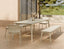 Roku Bench 190cm - Outdoor - Latte - Bench with Green Cushion