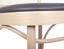 811 Hoffmann Stool - Natural Wood - Cane Backrest - Black Upholstered Seat - by TON