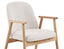 Lina Armchair - Natural - Ivory Cream Fabric