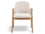 Lina Armchair - Natural - Ivory Cream Fabric