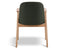 Lina Armchair - Natural - Hunter Green Fabric
