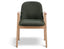 Lina Armchair - Natural - Hunter Green Fabric