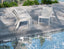 Roku Lounge Chair - Outdoor - White - Chair with Green Cushion