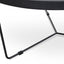 90cm Round Coffee Table - Black Oak Top - Black Frame - Last one