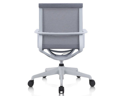 Lunar Low back Office Chair - Light Grey Frame - Light Grey Mesh