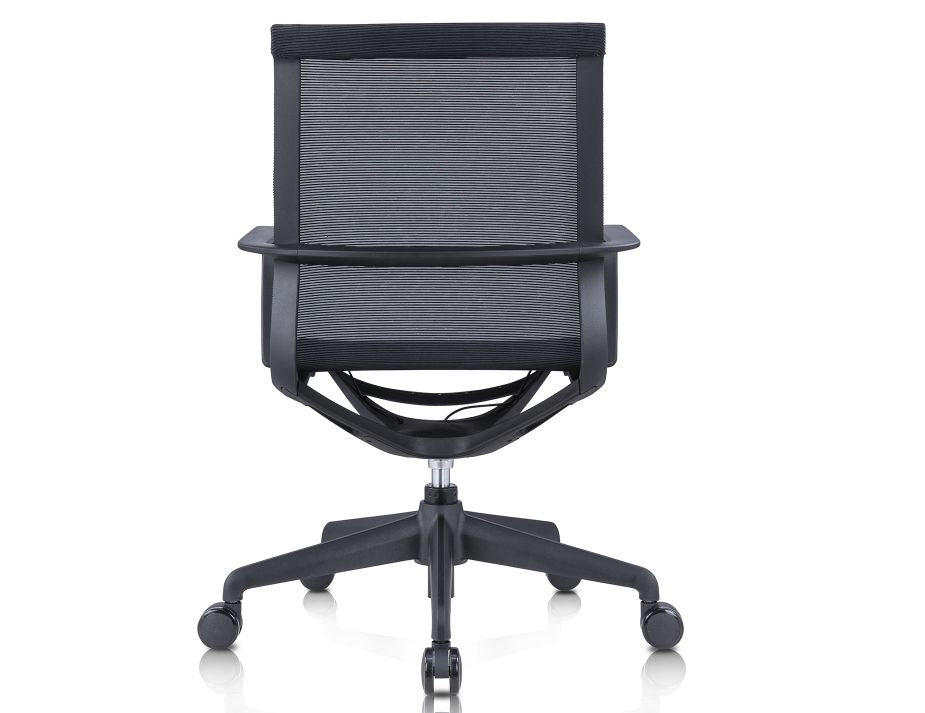 Lunar Low Back Office Chair - Black Frame - Black Mesh