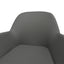 Dining Chair in Charcoal Grey PU With Black Legs (Set of 2)