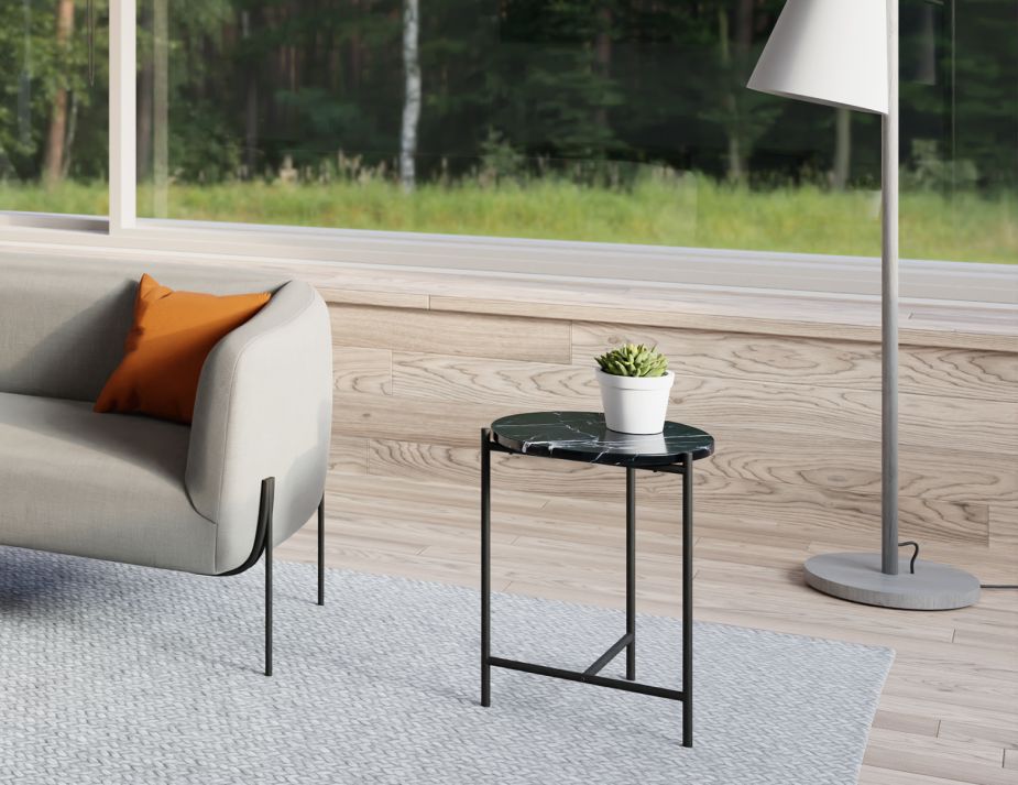 Nexus Marble Side Table - Black Marquina