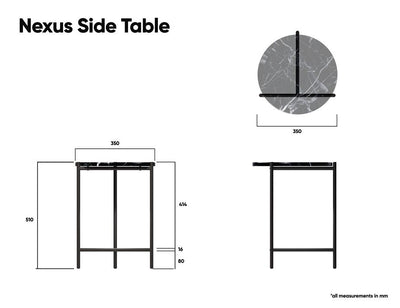 Nexus Marble Side Table - Black Marquina