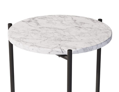 Nexus Marble Side Table - White Carrara