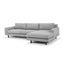 3 Seater Right Chaise Sofa - Graphite Grey with Black Legs - Last one