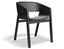 Merano Armchair - Black Stain Beechwood - Upholstered Seat and Back - Black - by TON