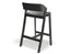 Merano Kitchen Stool - Black Stained - Black Pad - by TON