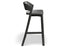 Merano Kitchen Stool - Black Stained - Black Pad - by TON