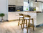 Merano Stool - Natural Oak - White Pad - by TON