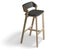 Merano Stool - Natural Oak - Black Pad - by TON