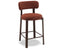 Nodus Counter Stool - Walnut - Terracotta