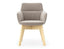 Nola Armchair - High Arm - Wood Base