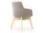 Nola Armchair - High Arm - Wood Base