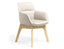 Nola Armchair - High Arm - Wood Base