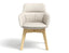 Nola Armchair - High Arm - Wood Base