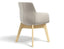 Nola Armchair - High Arm - Wood Base