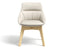 Nola Armchair - Low Arm - Wood Base