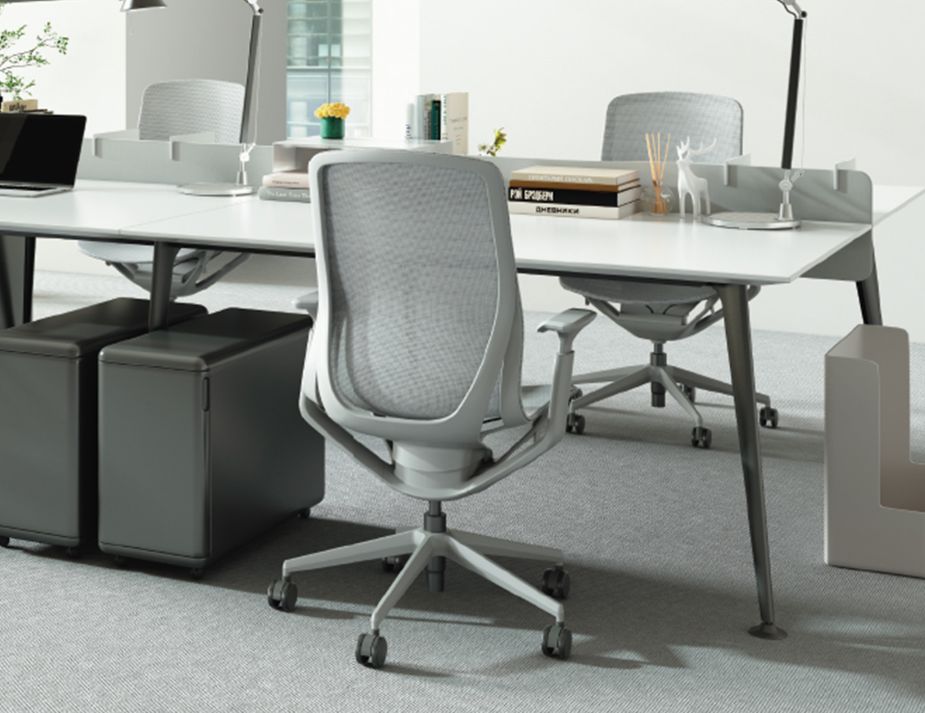 Gravity Ergonomic Office Chair - Light Grey Frame - Light Grey Mesh