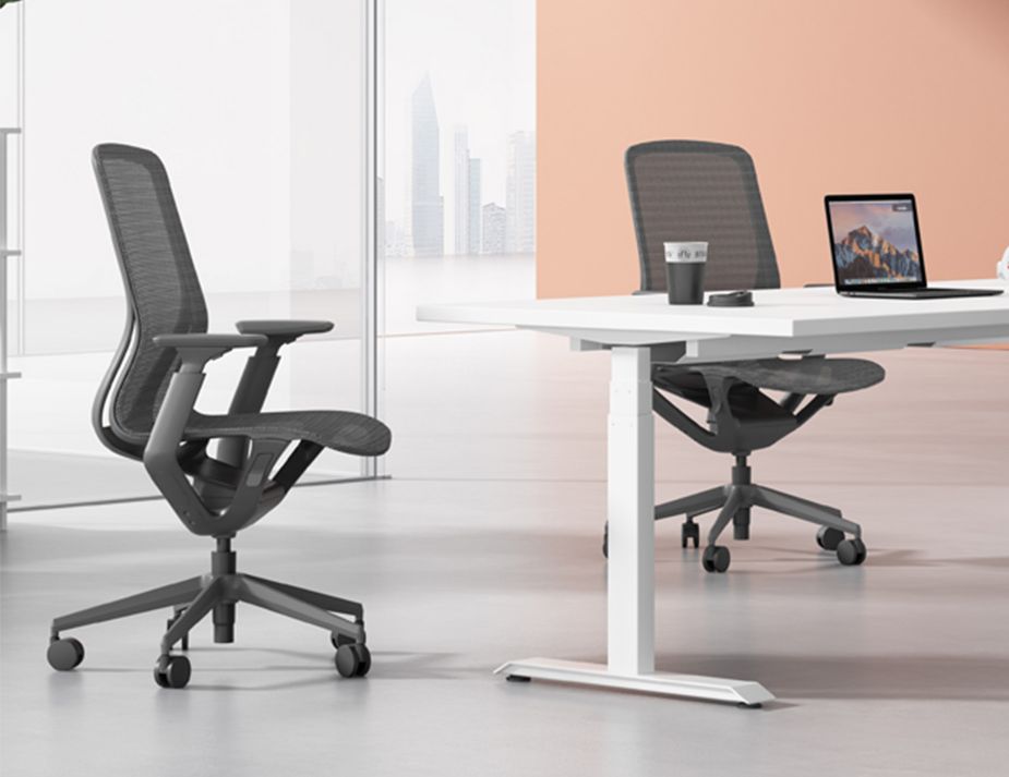 Gravity Ergonomic Office Chair - Charcoal Frame - Charcoal Mesh