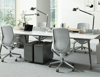 Gravity Ergonomic Office Chair - Light Grey Frame - Light Grey Mesh