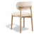 Oskar Dining Chair - Natural - Ivory Cream Fabric