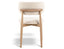 Oskar Dining Chair - Natural - Ivory Cream Fabric