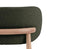 Oskar Dining Chair - Natural - Hunter Green Fabric