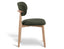 Oskar Dining Chair - Natural - Hunter Green Fabric