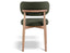 Oskar Dining Chair - Natural - Hunter Green Fabric