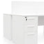 2 Seater 160cm Office Desk  With Privacy Screen - White - Upgraded Legs