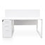 2 Seater 160cm Office Desk  With Privacy Screen - White - Upgraded Legs